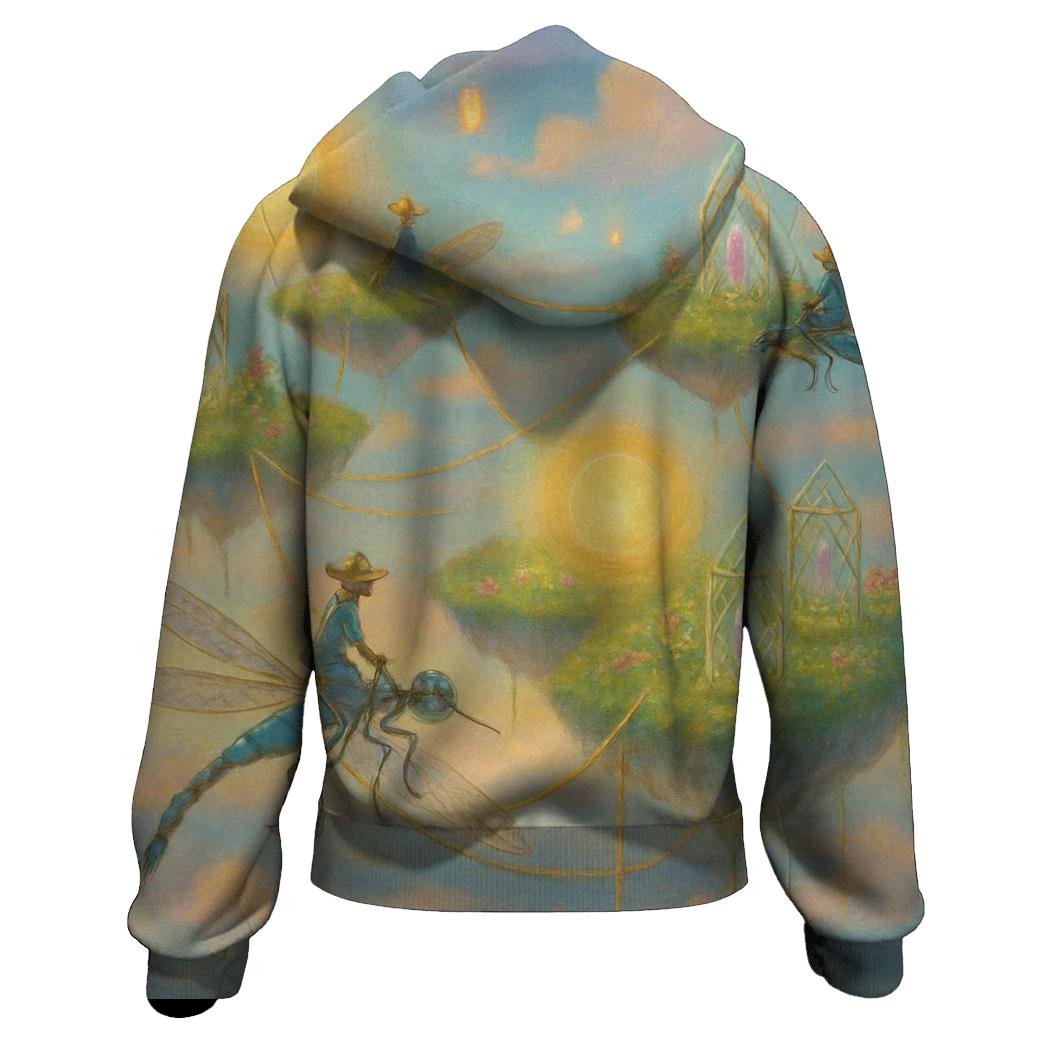 Stitched Sky Garden printed hoodies