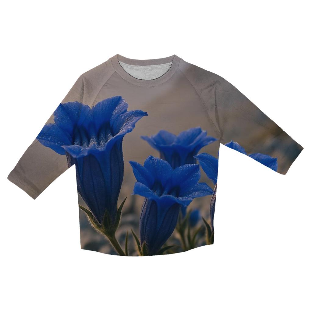 Dawn Census Of Alpine Gentians fashion 3/4 sleeve shirts