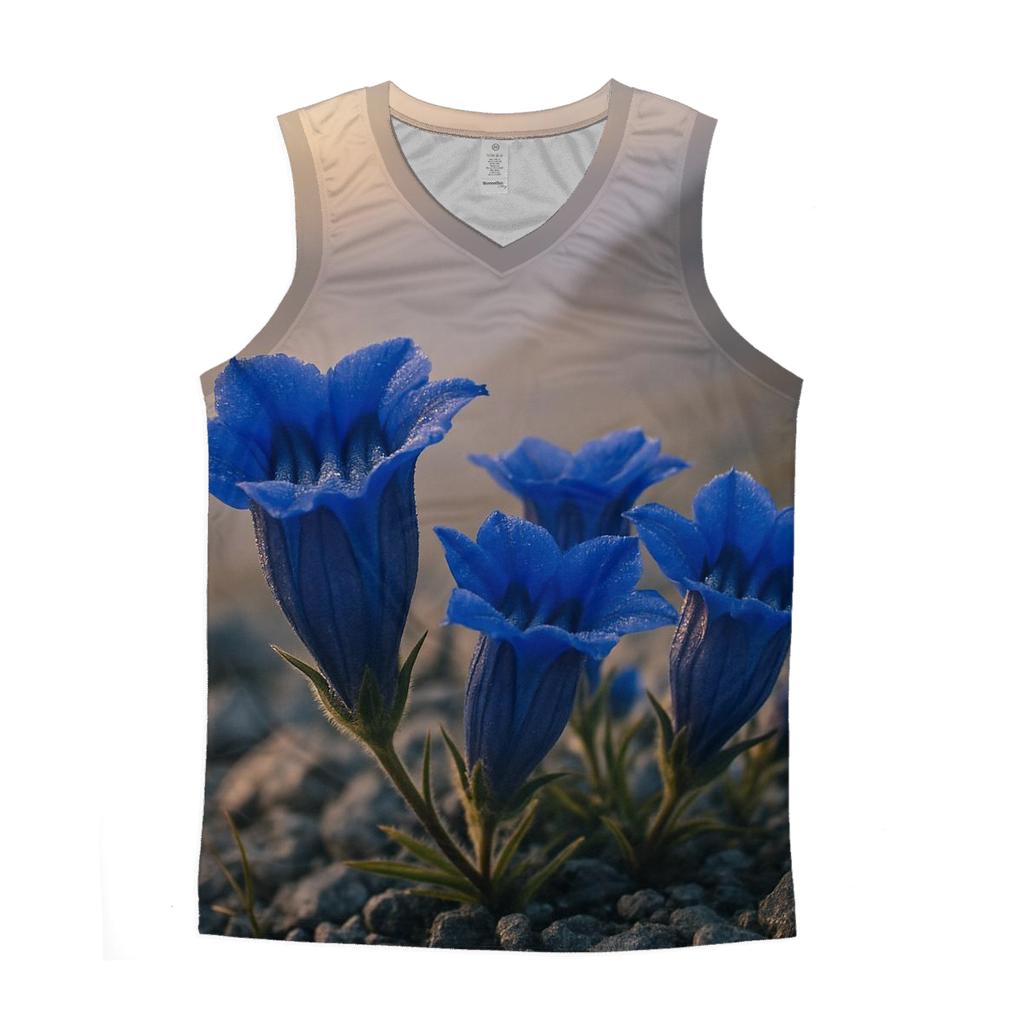 Dawn Census Of Alpine Gentians casual summer tank tops