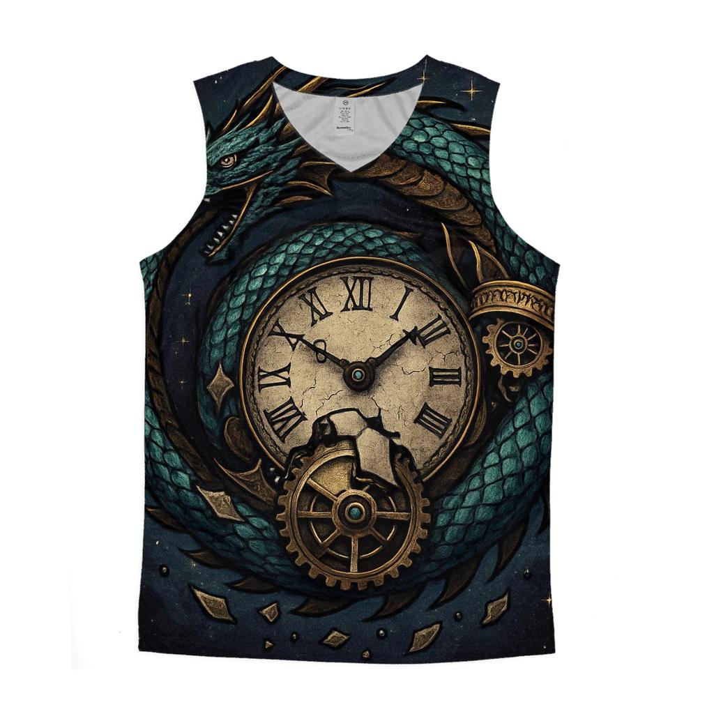 Clockwork Ouroboros Herald cotton sleeveless tops
