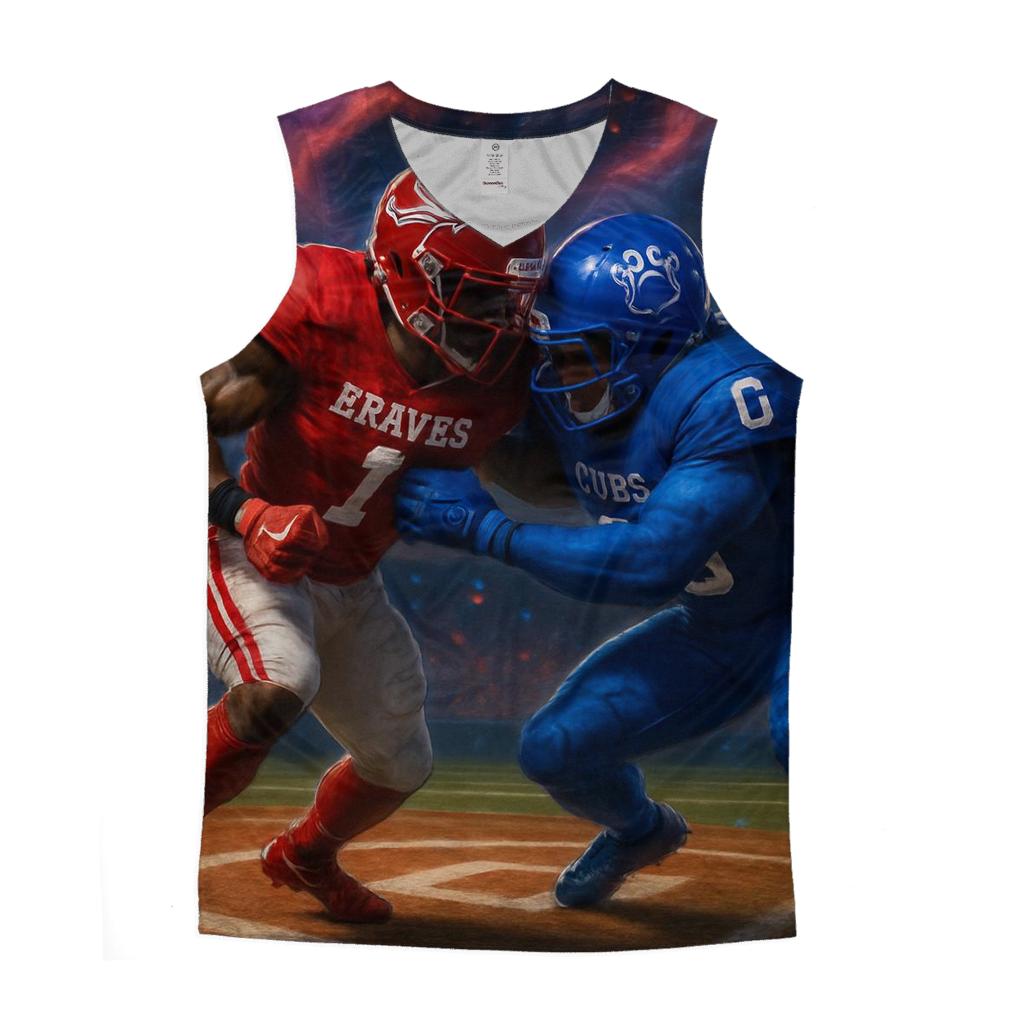Diamond Clash Braves Vs Cubs Gridiron Duel custom tank tops