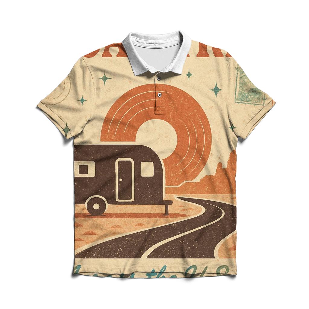 Celestial Roadtrip Poster custom polo shirts