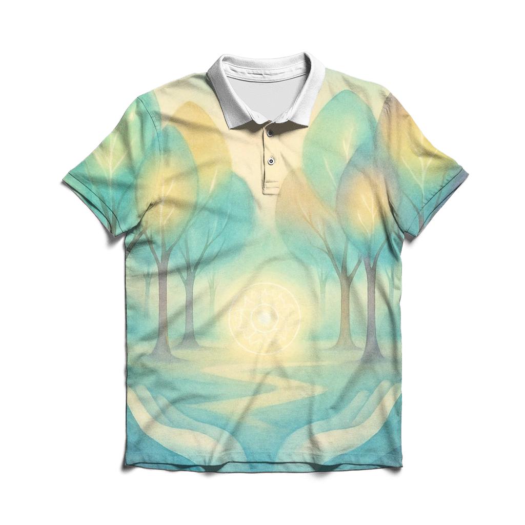 Luminous Grove custom polo shirts