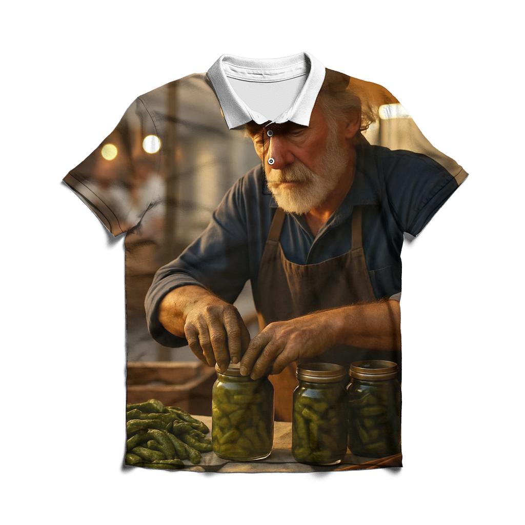 Parisian Cornichon Artisan At Dawn stylish collar polo tees