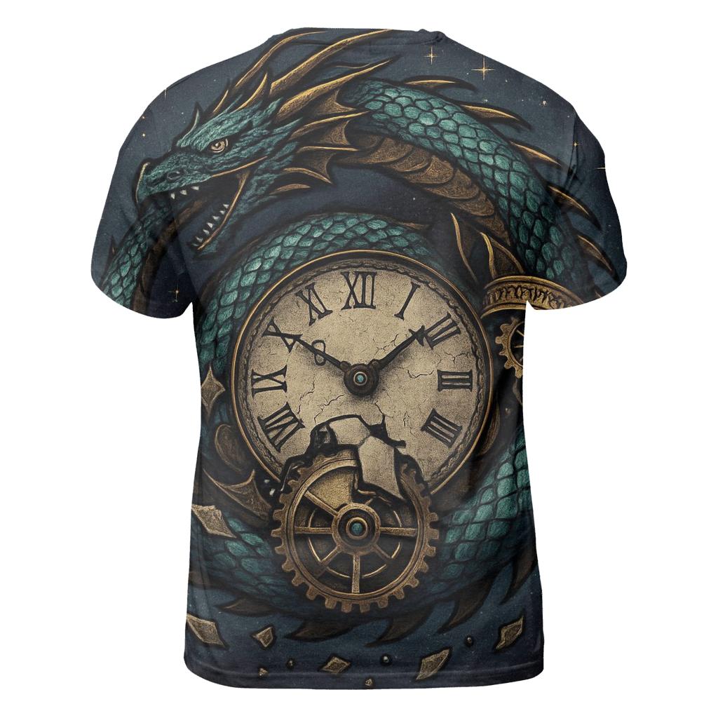Clockwork Ouroboros Herald creative print fashion shirts