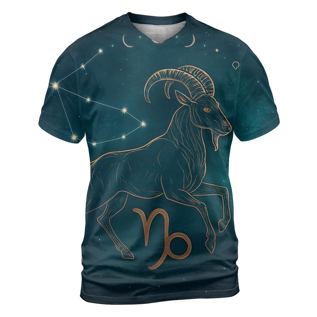 Aurora Capricorn Nebula Chart trendy printed shirt styles