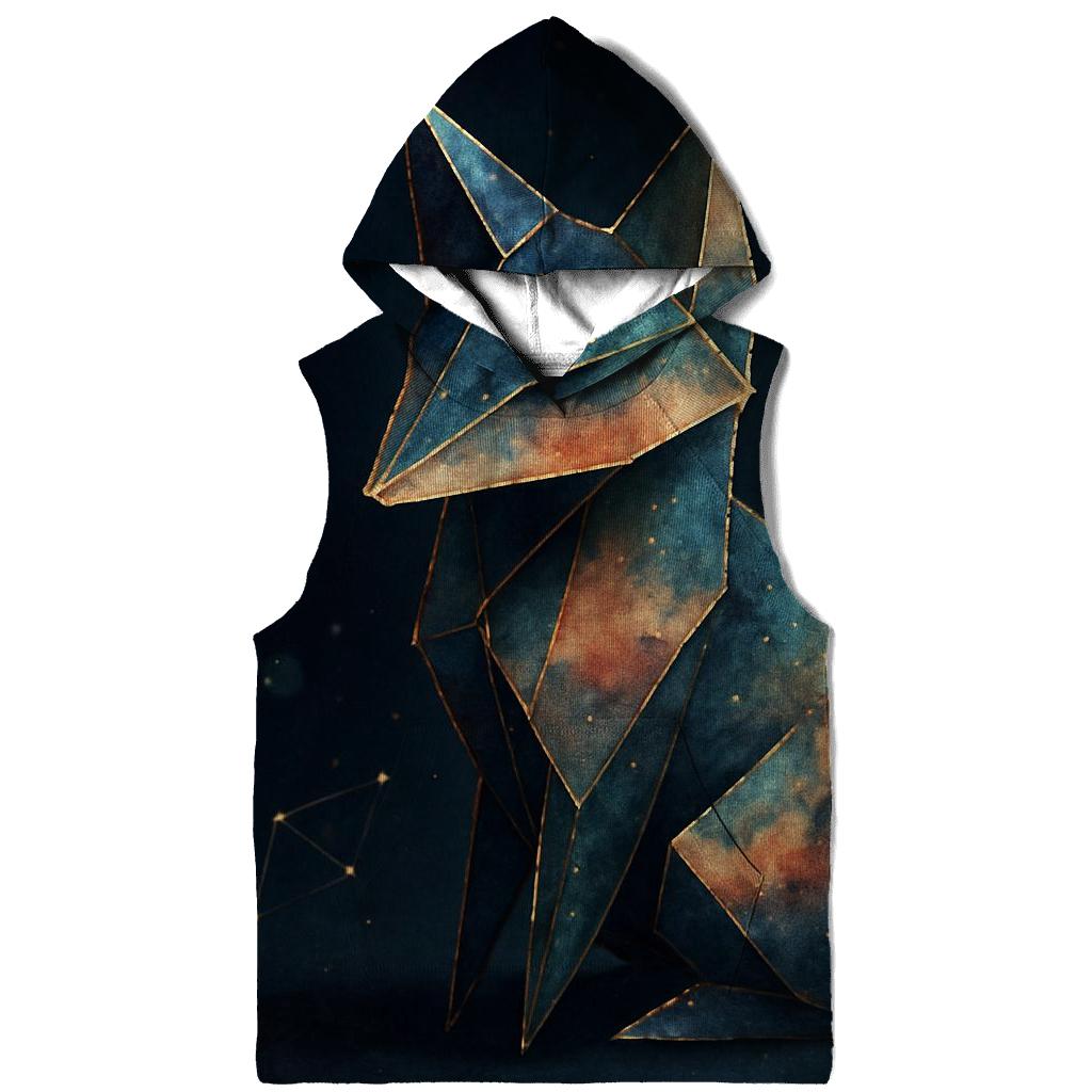 Nebula Origami Fox printed hoodies