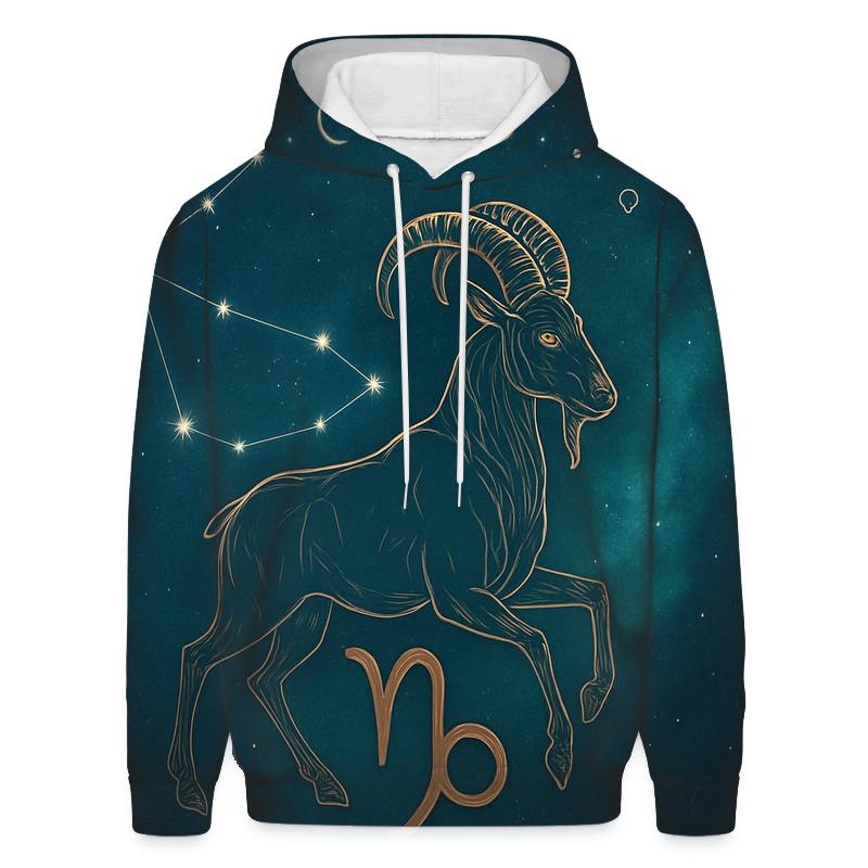 Aurora Capricorn Nebula Chart embroidered hoodies