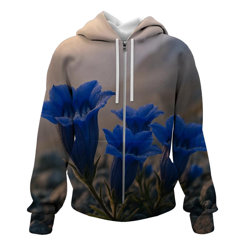 Dawn Census Of Alpine Gentians designer hoodies