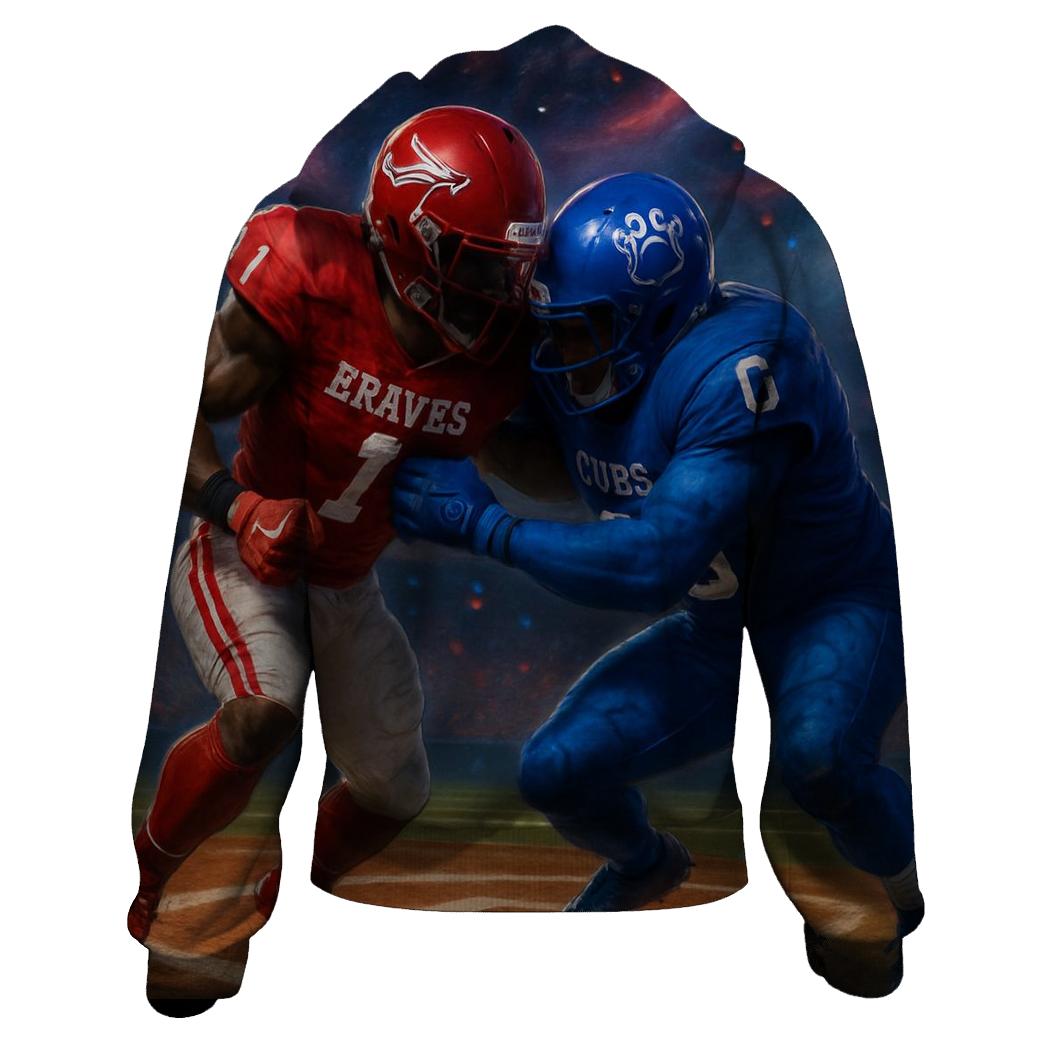 Diamond Clash Braves Vs Cubs Gridiron Duel premium hoodies