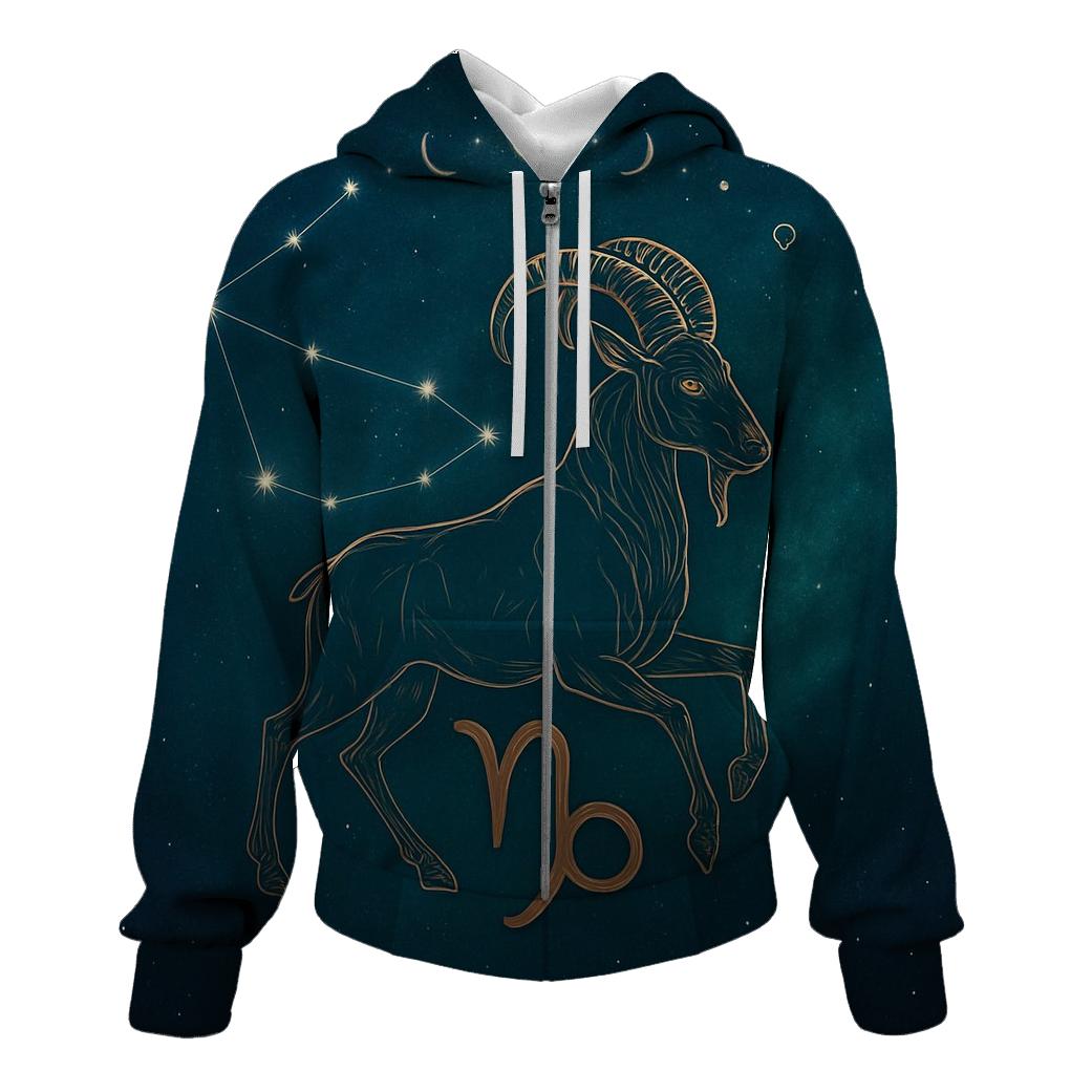 Aurora Capricorn Nebula Chart heavyweight hoodies
