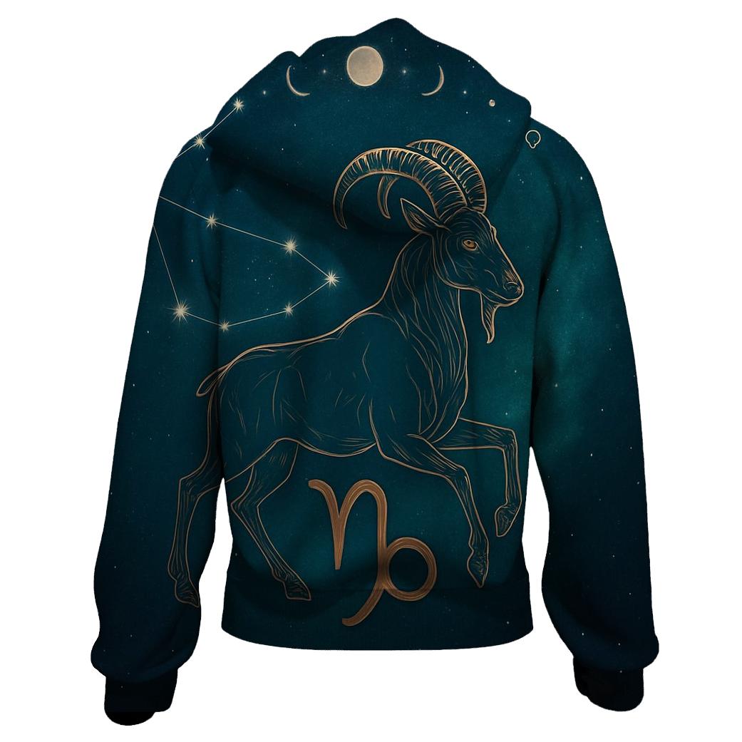 Aurora Capricorn Nebula Chart heavyweight hoodies