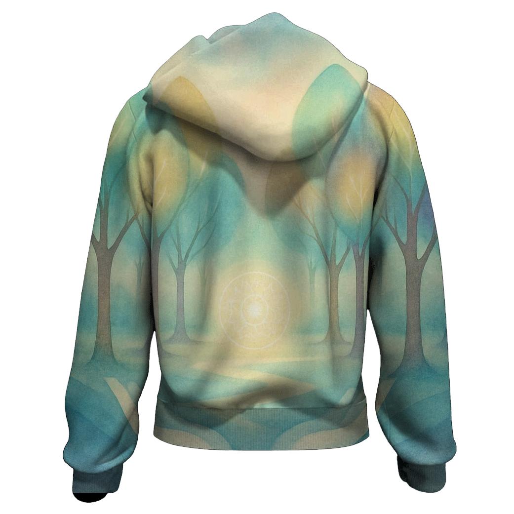 Luminous Grove printed hoodies