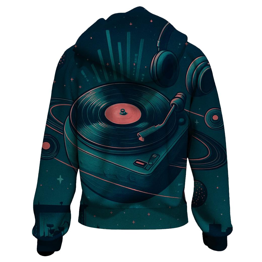 Cosmic Turntable pullover hoodies
