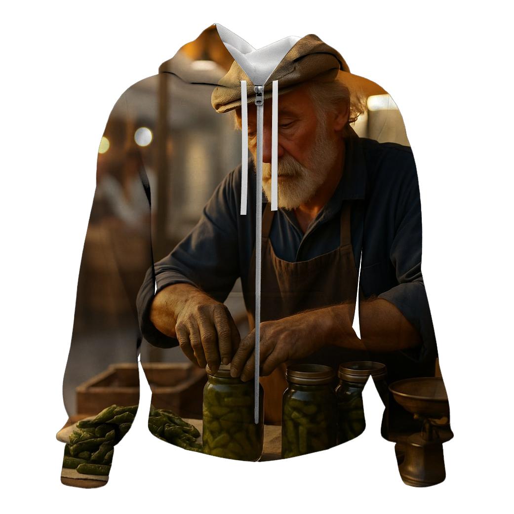 Parisian Cornichon Artisan At Dawn printed hoodies