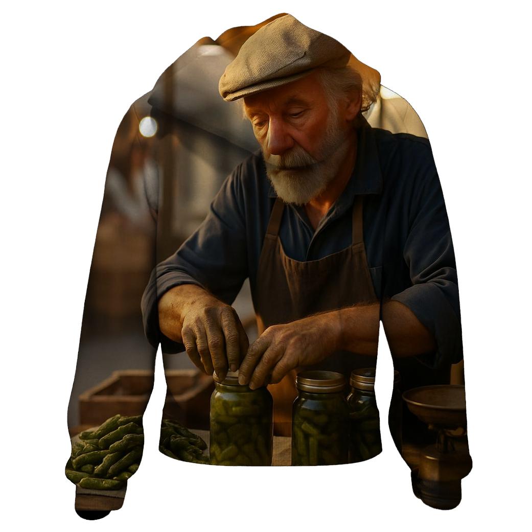 Parisian Cornichon Artisan At Dawn printed hoodies
