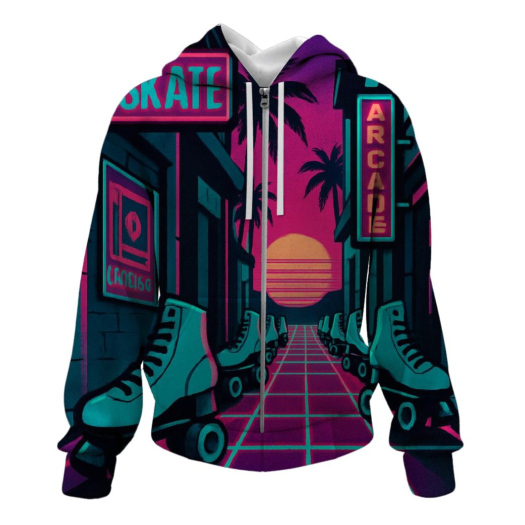 Neon Roller Alley hoodie trends