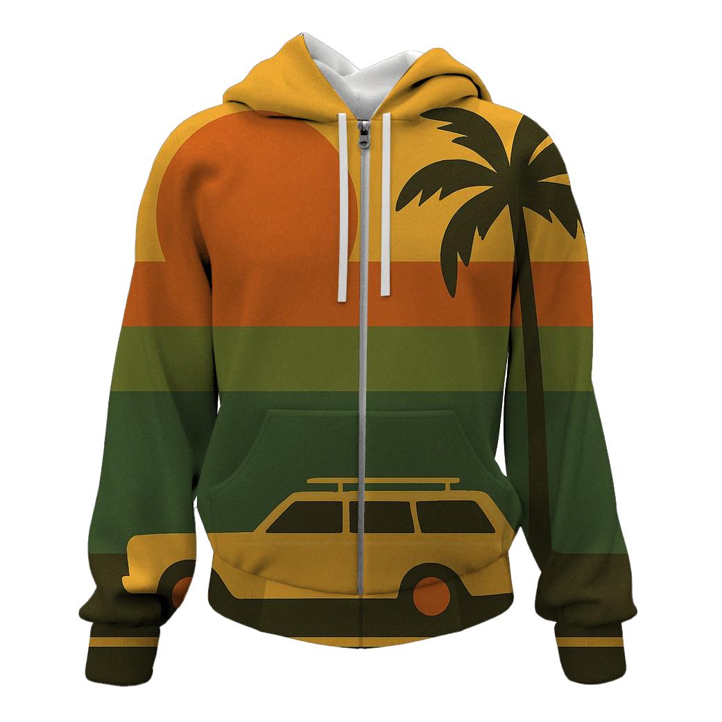 Solar Groove Horizon zip-up hoodies