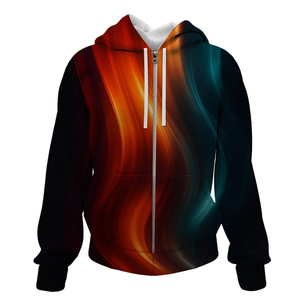 Molten Aurora Cascade zip-up hoodies
