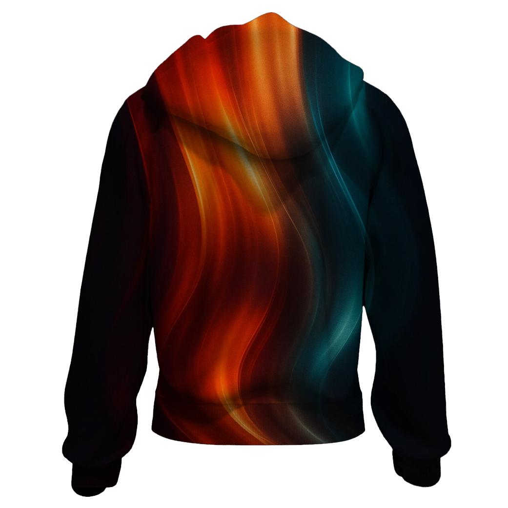 Molten Aurora Cascade zip-up hoodies