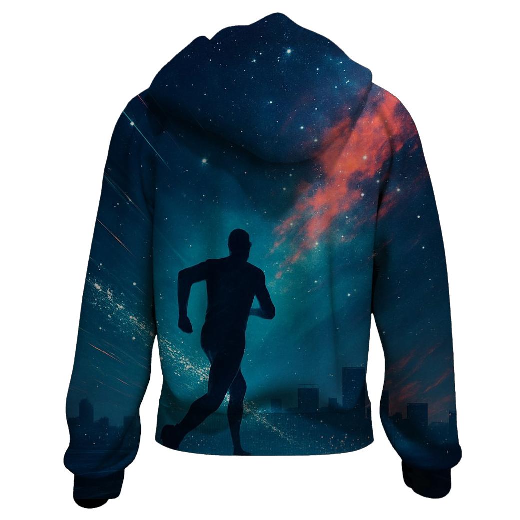 Midnight Marathon Nebula premium hoodies