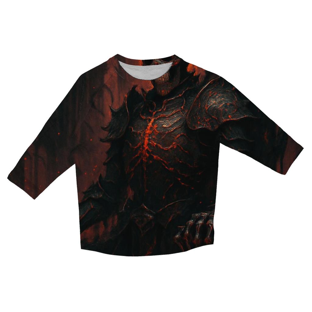 Ember Crown Warden printed three quarter sleeve shirts