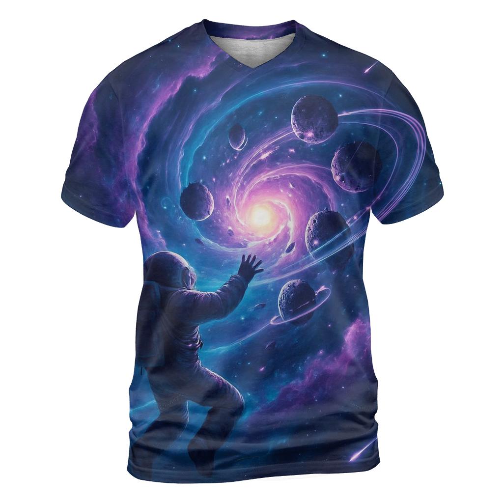 Aurora Voyager artistic all-over print tops