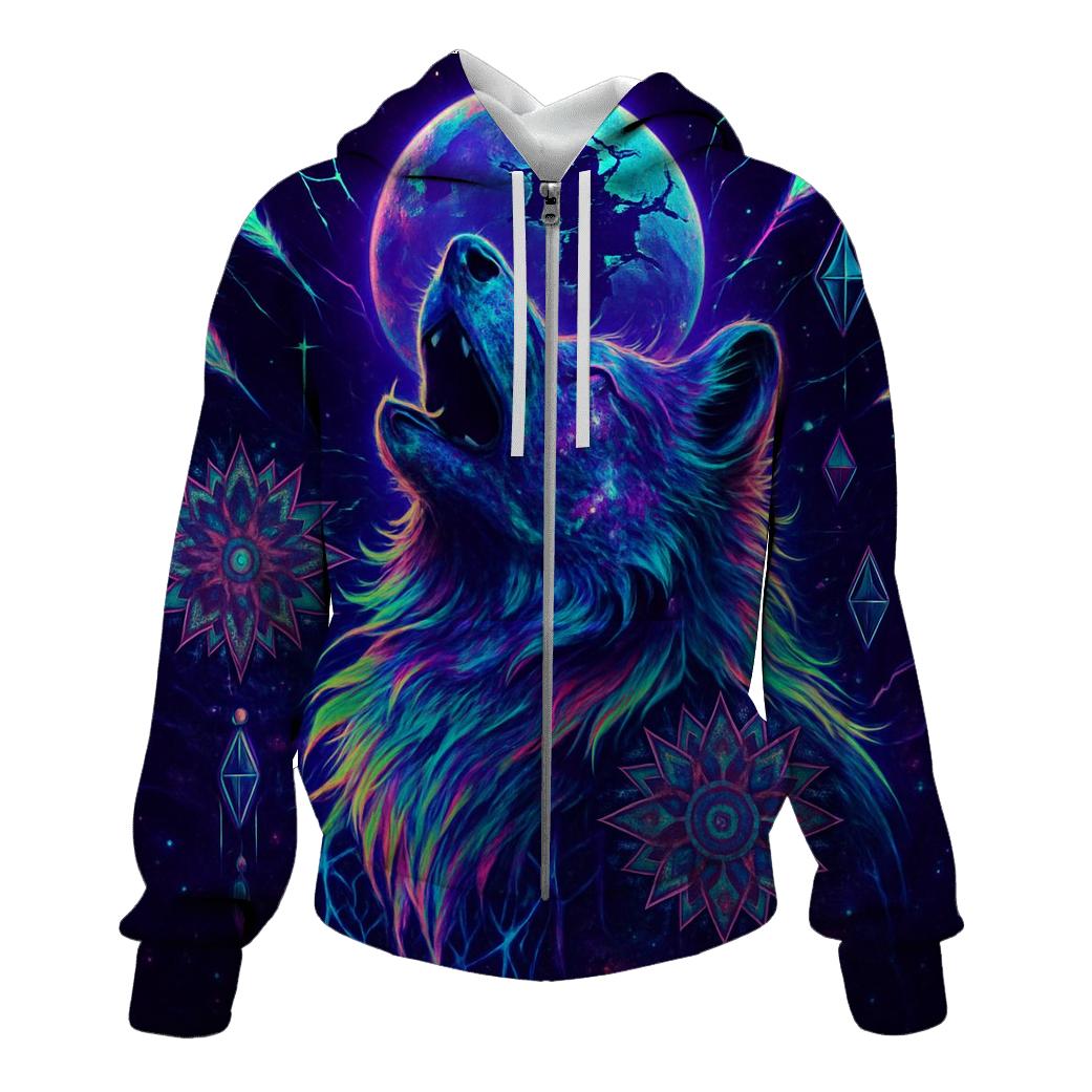 Nebula Wolf Sentinel custom hoodies