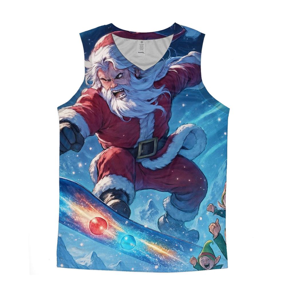 Starlight Snowboarder Santa designer workout tanks