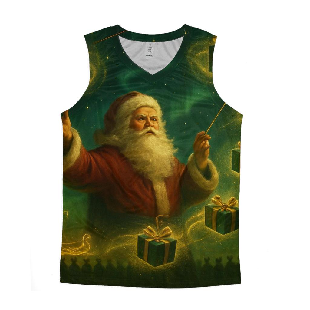 Midnight Gift Maestro Santa personalized athletic tanks