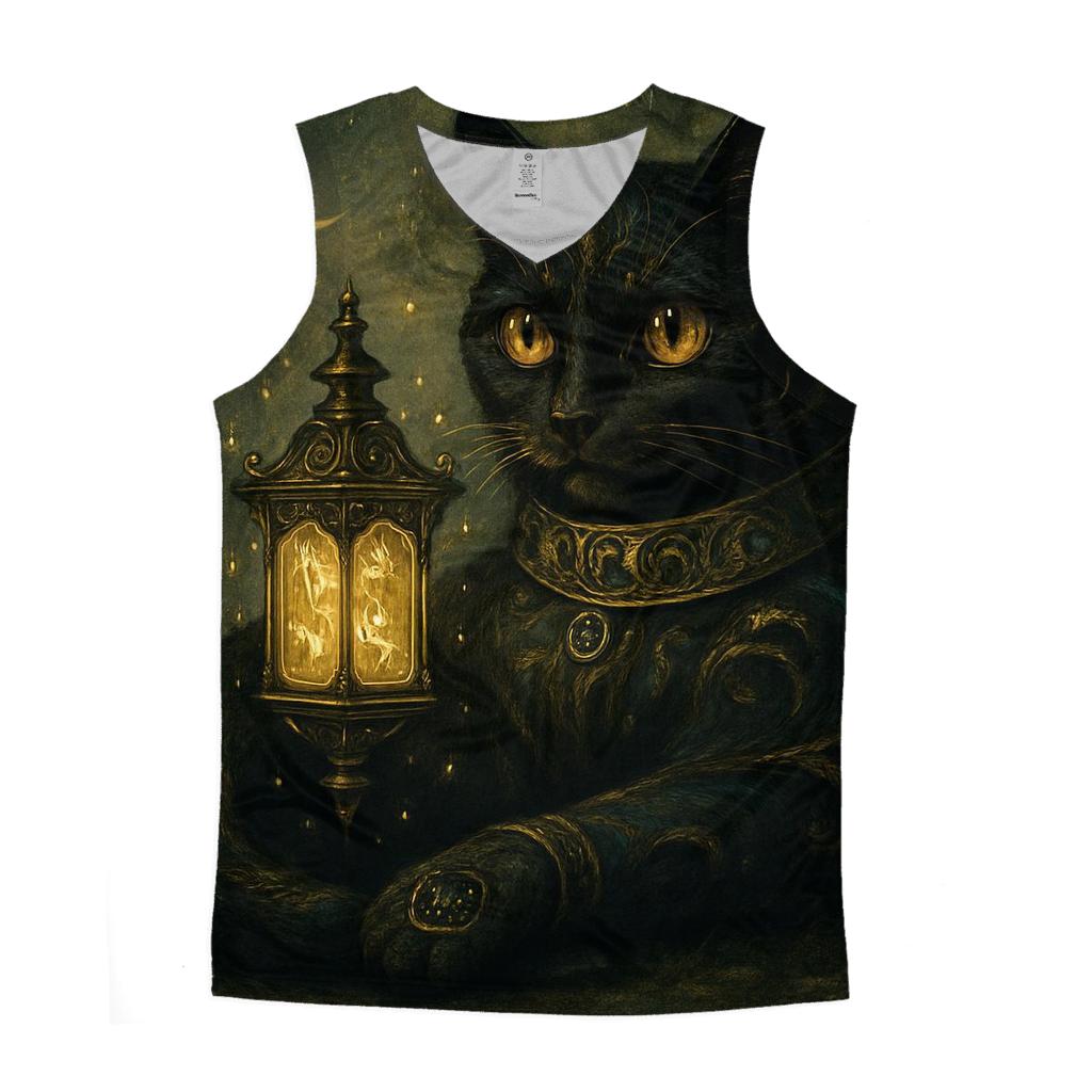 Mystic Lantern Guardian cotton sleeveless tops