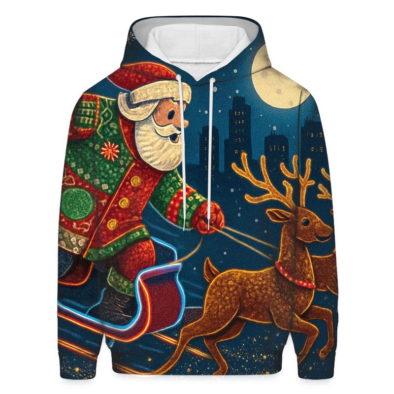 Midnight Sleigh Surge zip-up hoodies