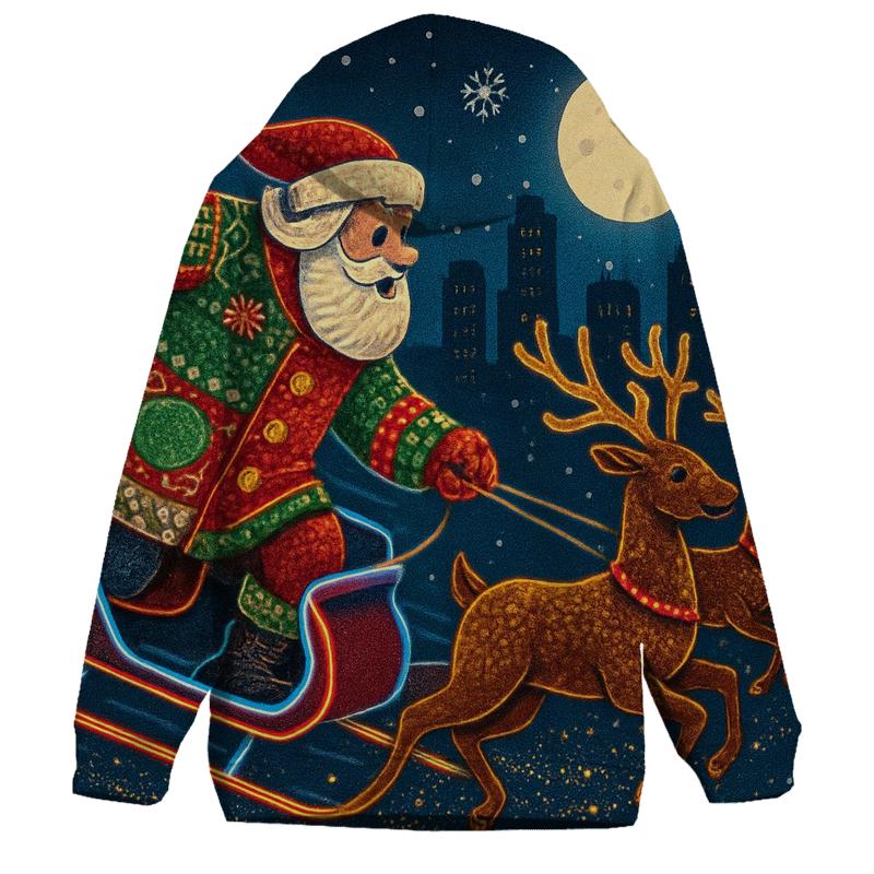 Midnight Sleigh Surge zip-up hoodies