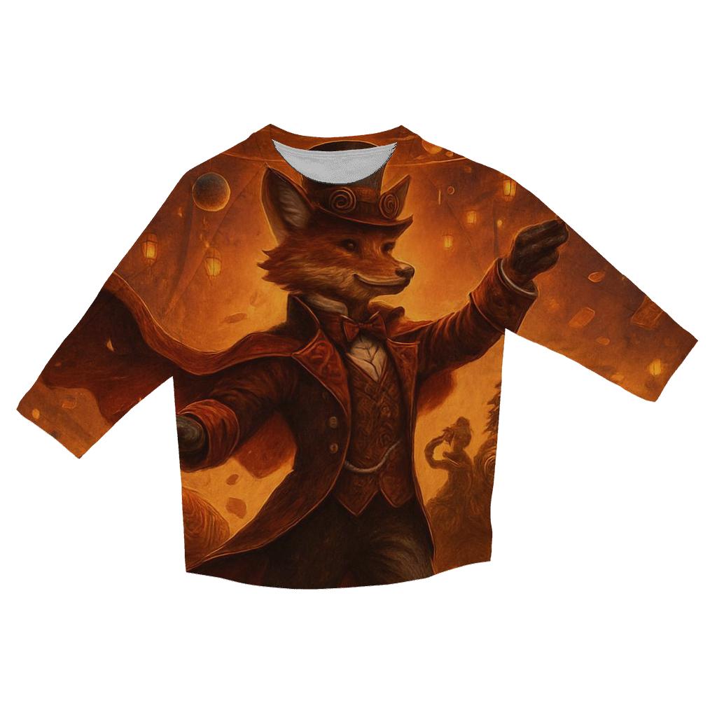 Clockwork Carnival Fox casual three quarter sleeve shirts