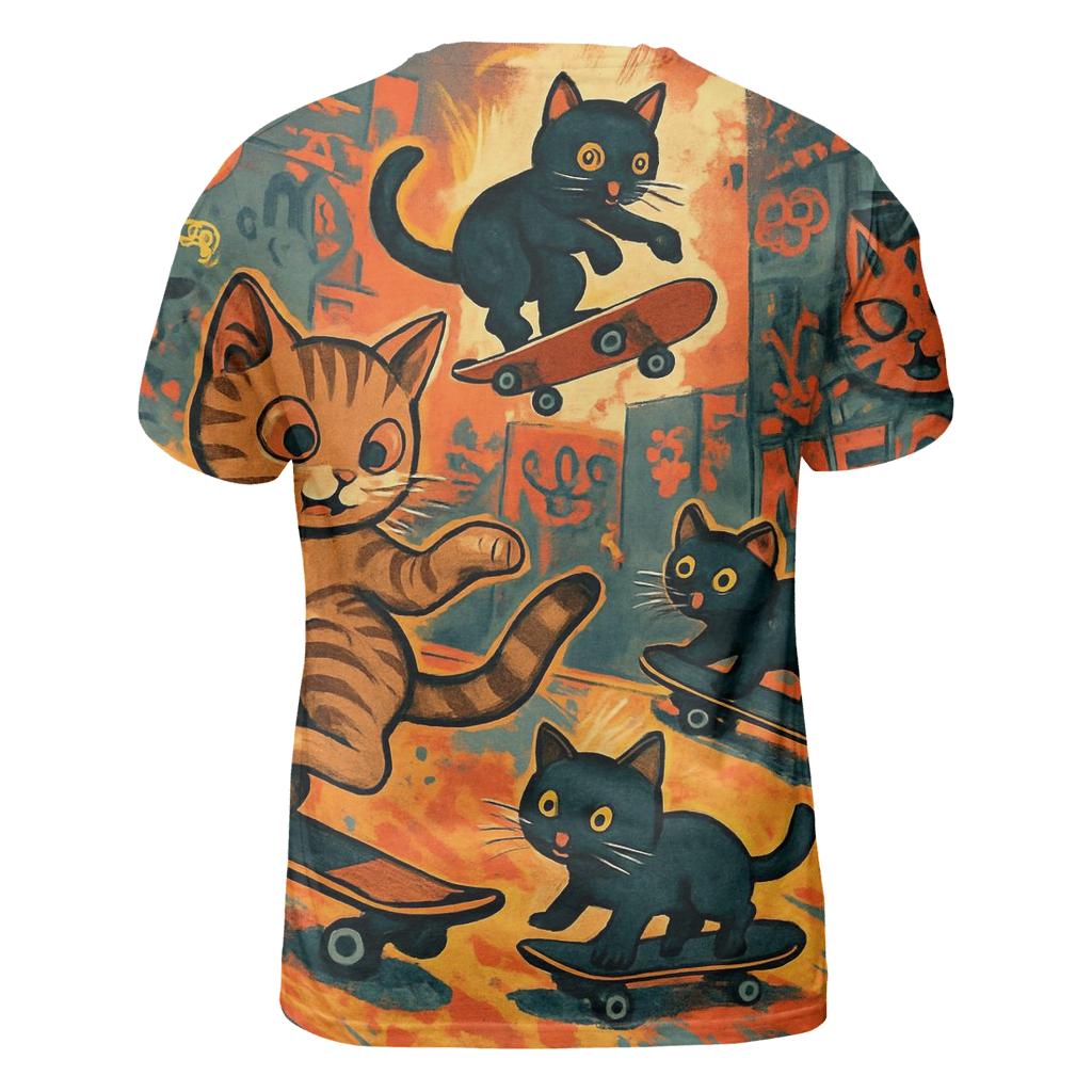 Graffiti Skate Alley Kittens trendy printed shirt styles