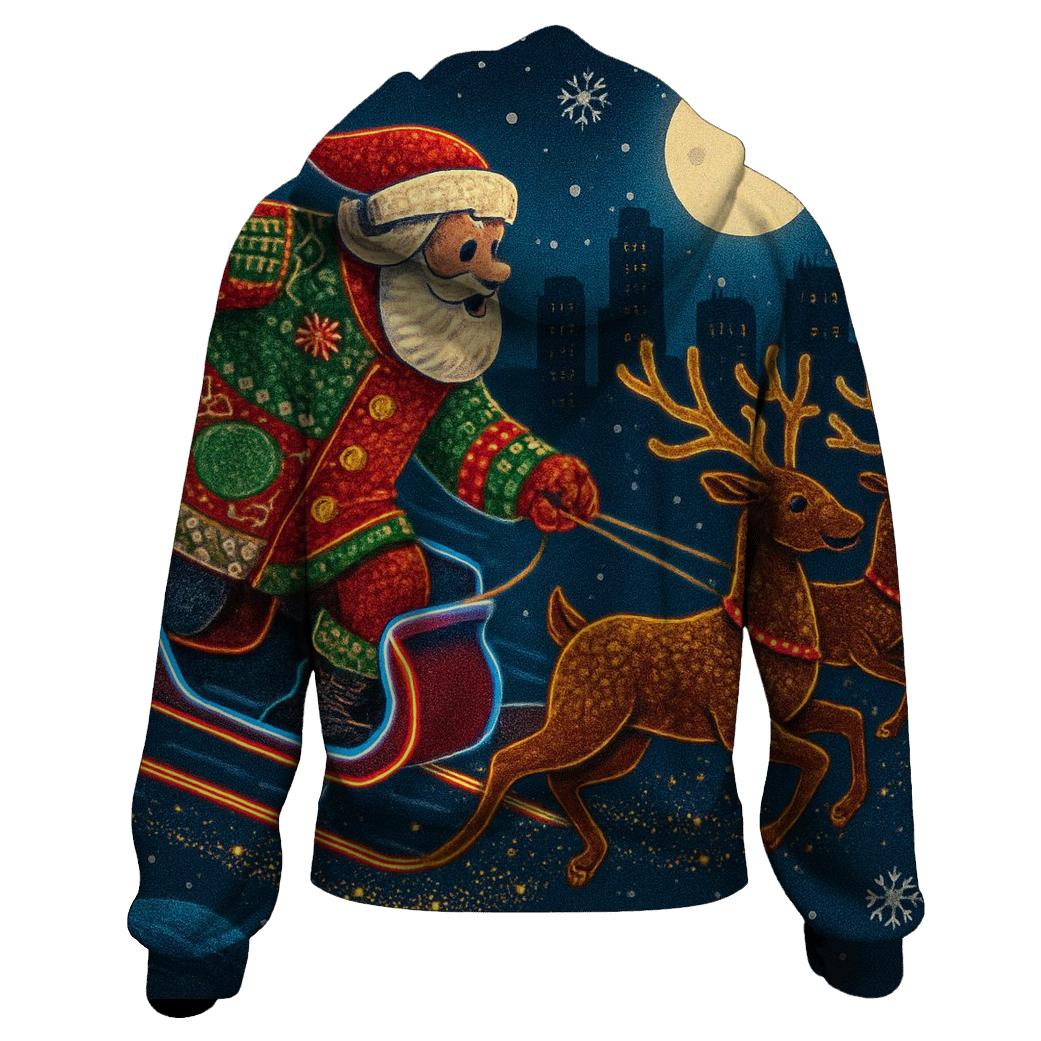 Midnight Sleigh Surge zip-up hoodies