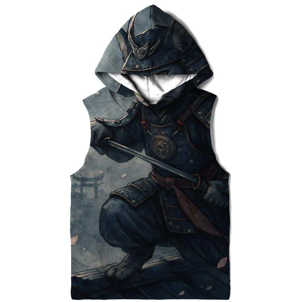 Samurai Moon Cat premium hoodies