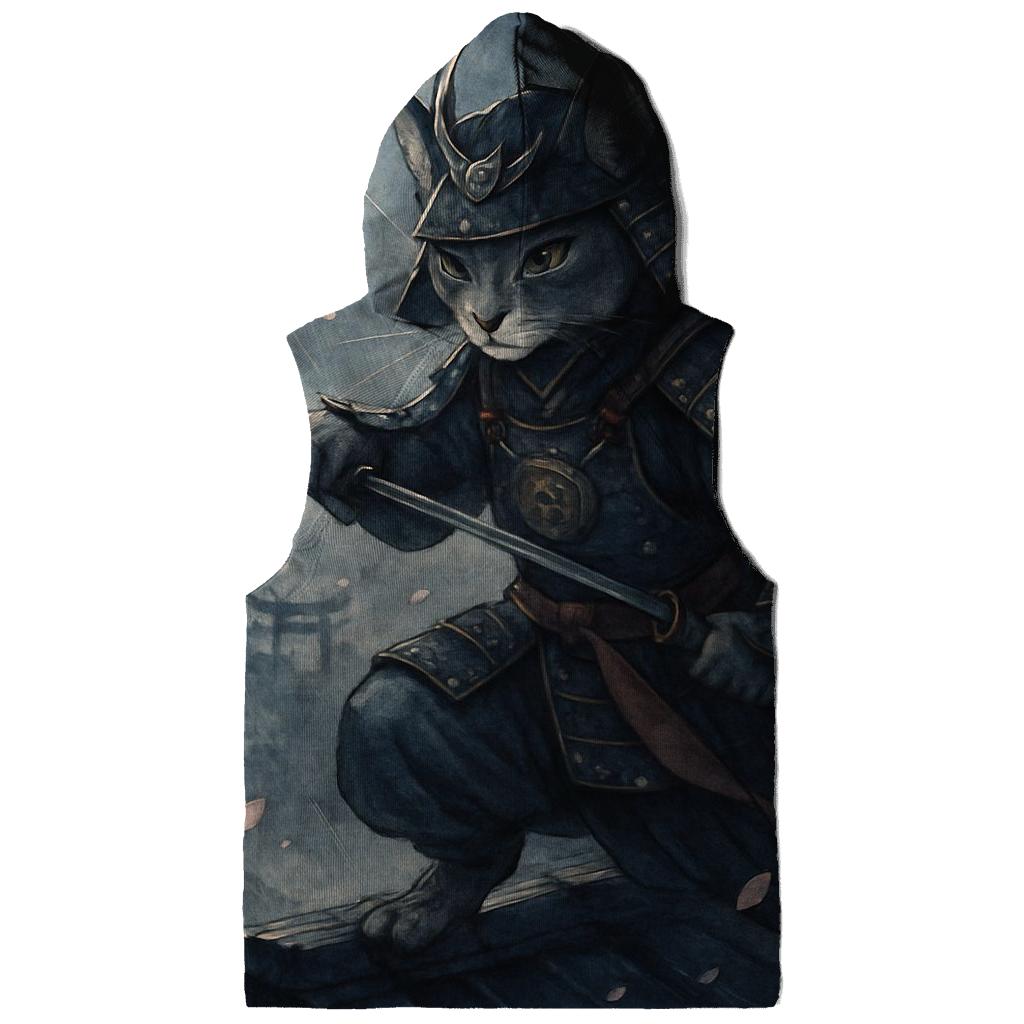Samurai Moon Cat premium hoodies