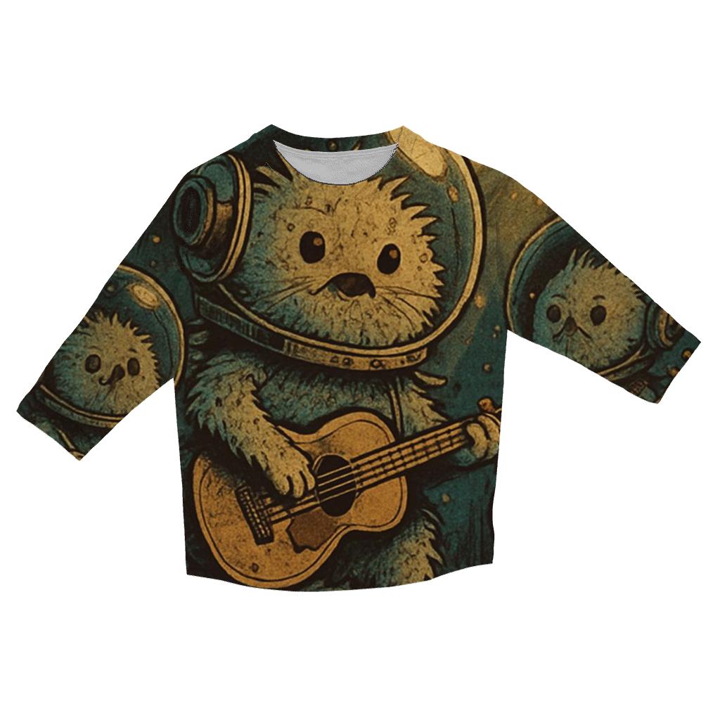 Dustbunny Astronaut Band cotton quarter sleeve shirts