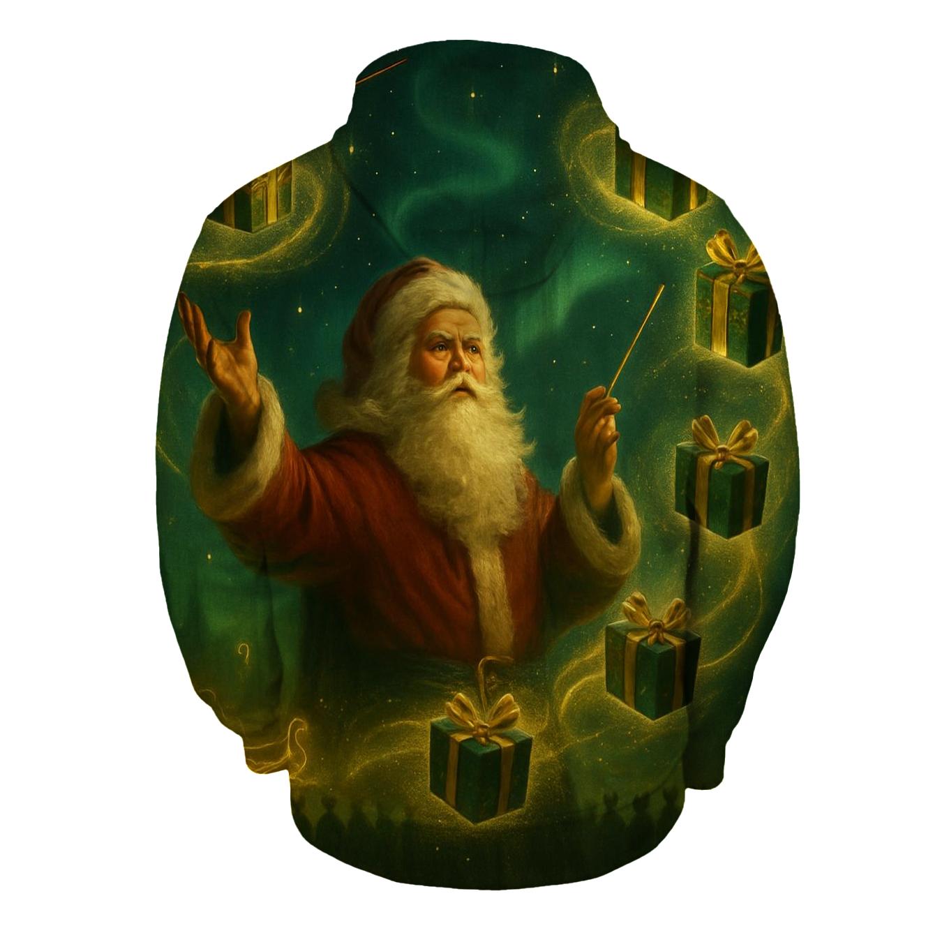 Midnight Gift Maestro Santa graphic hoodies