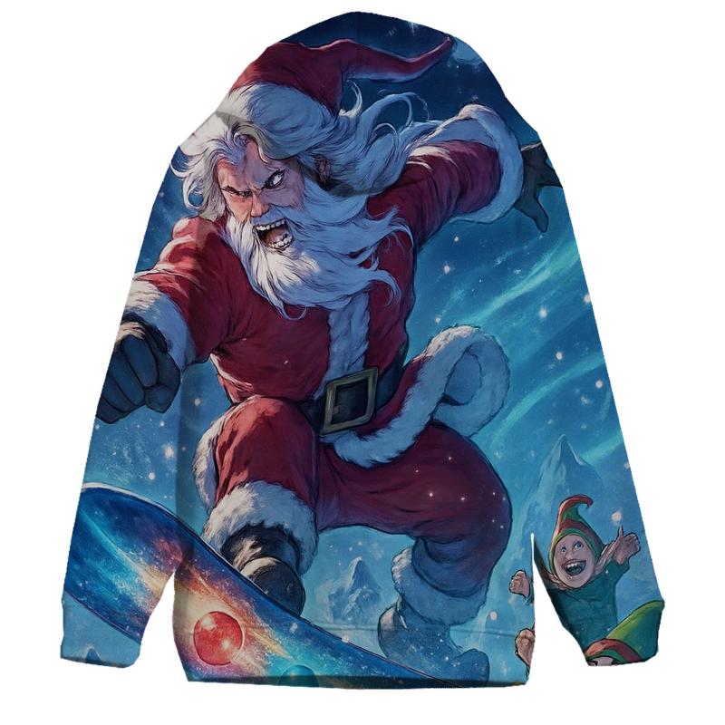 Starlight Snowboarder Santa hoodie designs