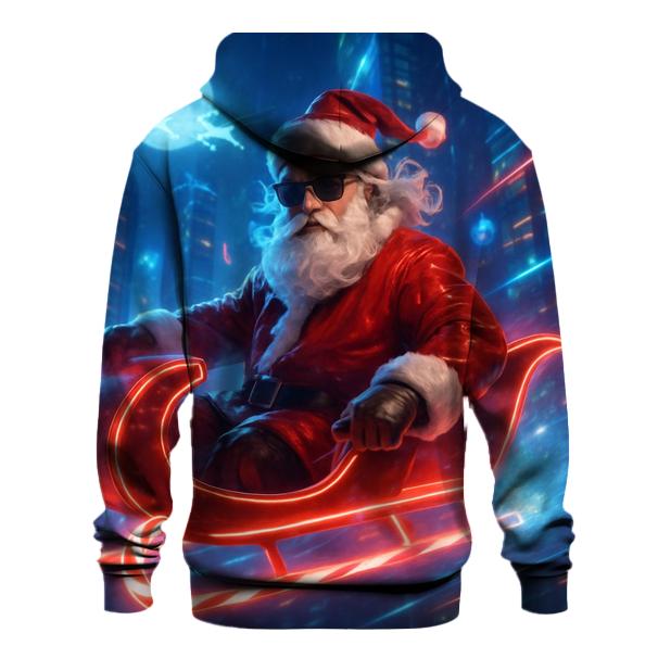 Neon Night Santa Rider hoodie trends