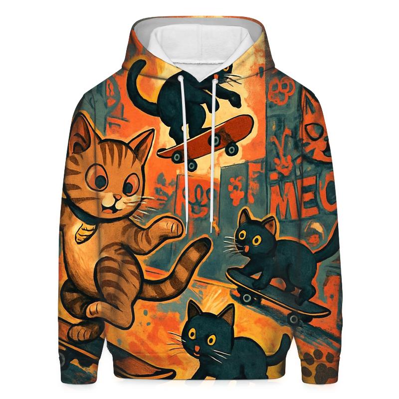 Graffiti Skate Alley Kittens custom hoodies