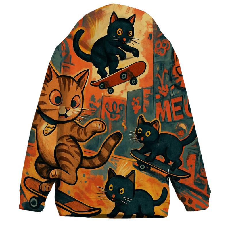 Graffiti Skate Alley Kittens custom hoodies