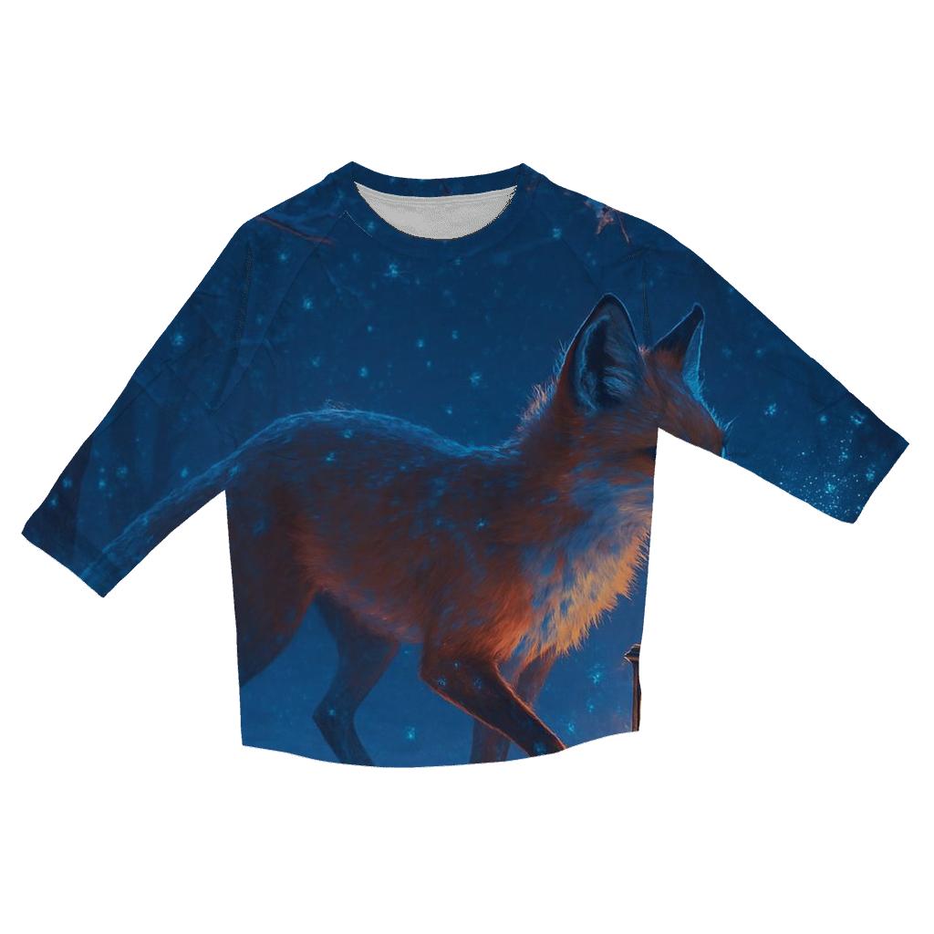 Frostfire Lantern Fox personalized 3/4 sleeve tees