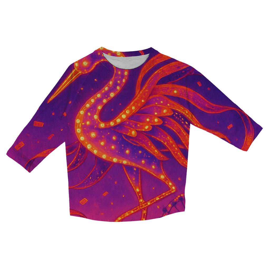 Violet Carnival Crane personalized 3/4 sleeve tees