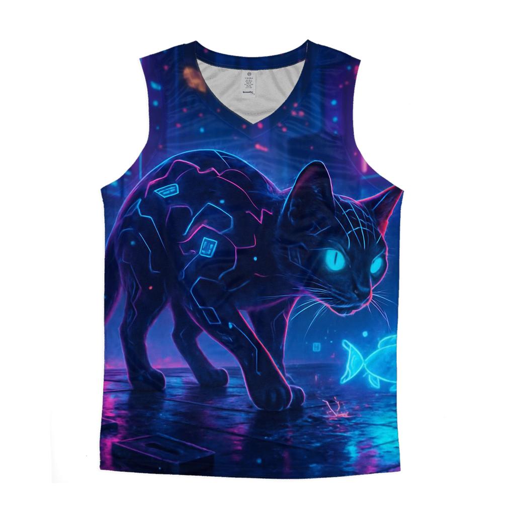 Quantum Alley Cat graphic print tank tops