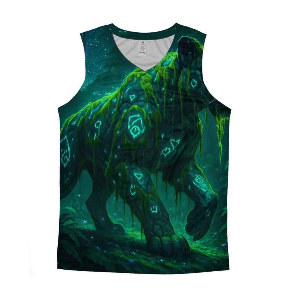 Chromatic Jungle Sentinel personalized athletic tanks