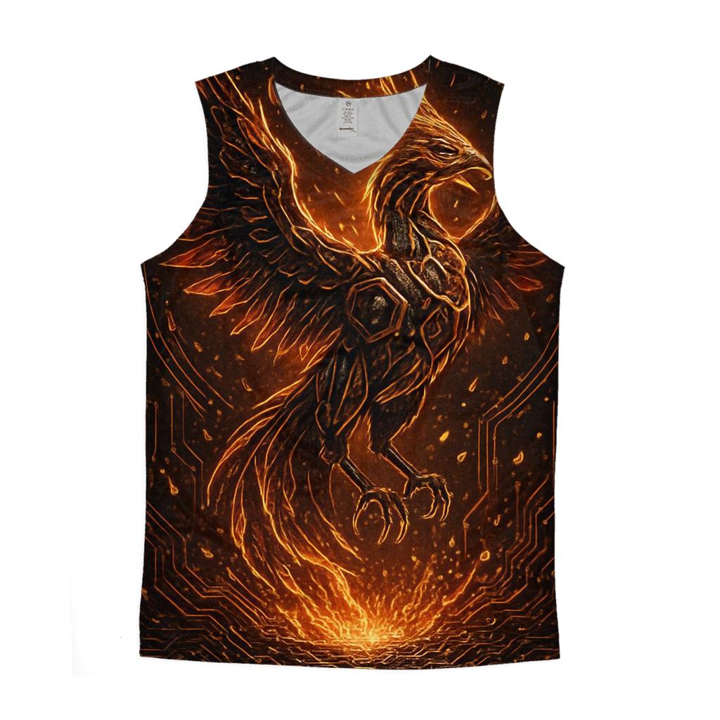 Phoenix Circuit Rising cotton sleeveless tops