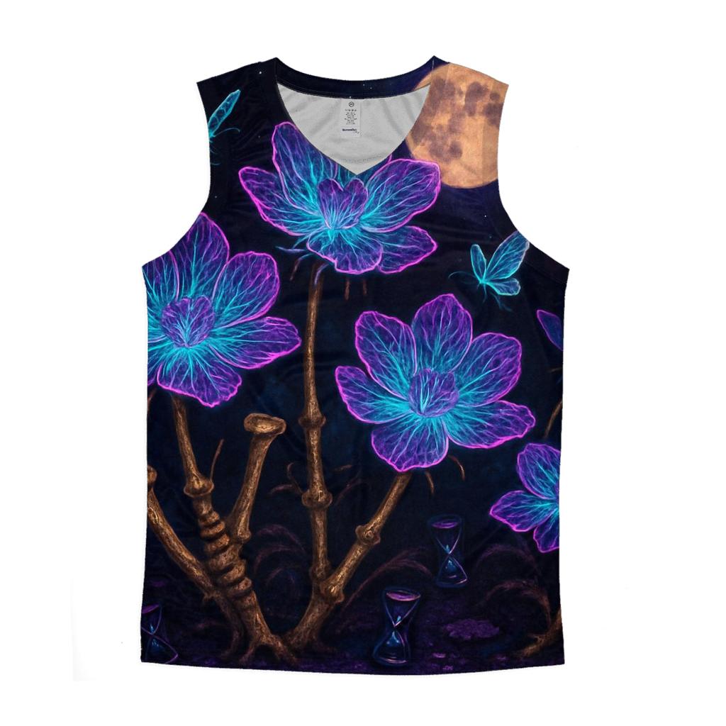 Garden Of Neon Bones sports performance tank tops